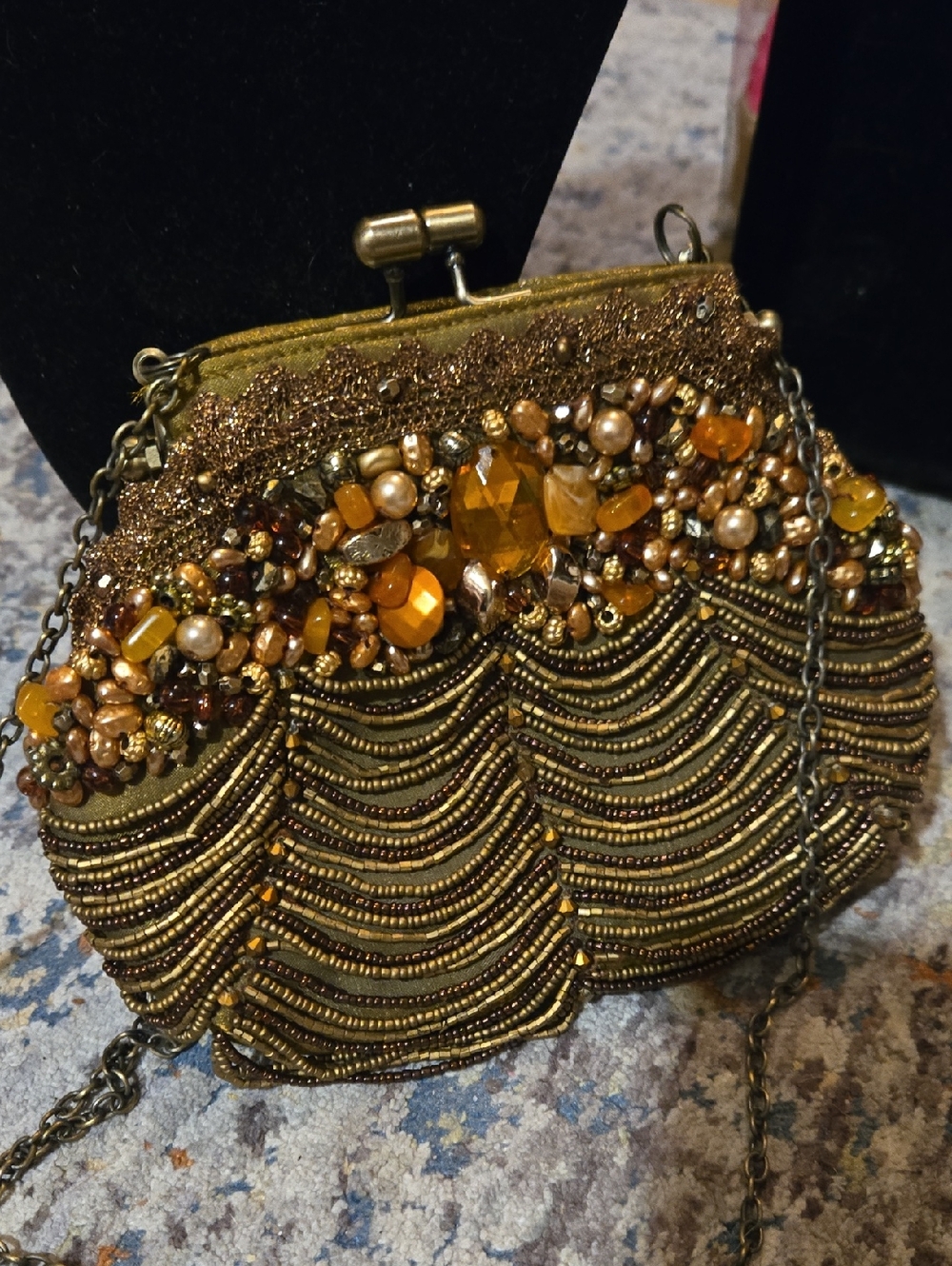 Embellished Mary Frances Beaded Evening Clutch Bag Purse Gorgeous - Picture 2 of 8